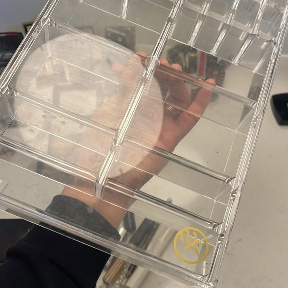 SK clear acrylic makeup drawer organizer